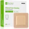 imageNeuHeils Silicone Foam Dressing with Gentle Border 5x5 10 Pack for Bed Sore Leg Ulcer High Absorbency Large Waterproof Silicone Adhesive Wound Bandages Patches5x510 Packs