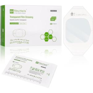 imageNeuHeils Transparent Film Dressing Size 6x8 20 Packs Tattoo Aftercare Bandages Large Waterproof Wound Cover Patch Post Surgical Shower Shiled IV Shield PICC Catheter Shower Cover2 38 x 2 34