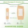 image:imageNeuHeils 80 Pks Silicone Bandages for Sensitive Skin Assorted Sizes  Small 075x3 60Pcs amp Large 2x4 20Pcs  NonStick Pad Hypoallergenic PainFree Removal Wound Dressings for Fragile Skin