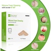 image:imageSilicone Adhesive Foam Dressing with Gentle Border 6x6 20 Packs for Bed Sore Leg Ulcer High Absorbency Waterproof Silicone Wound Bandages by NeuHeils6x6 Pack of 10